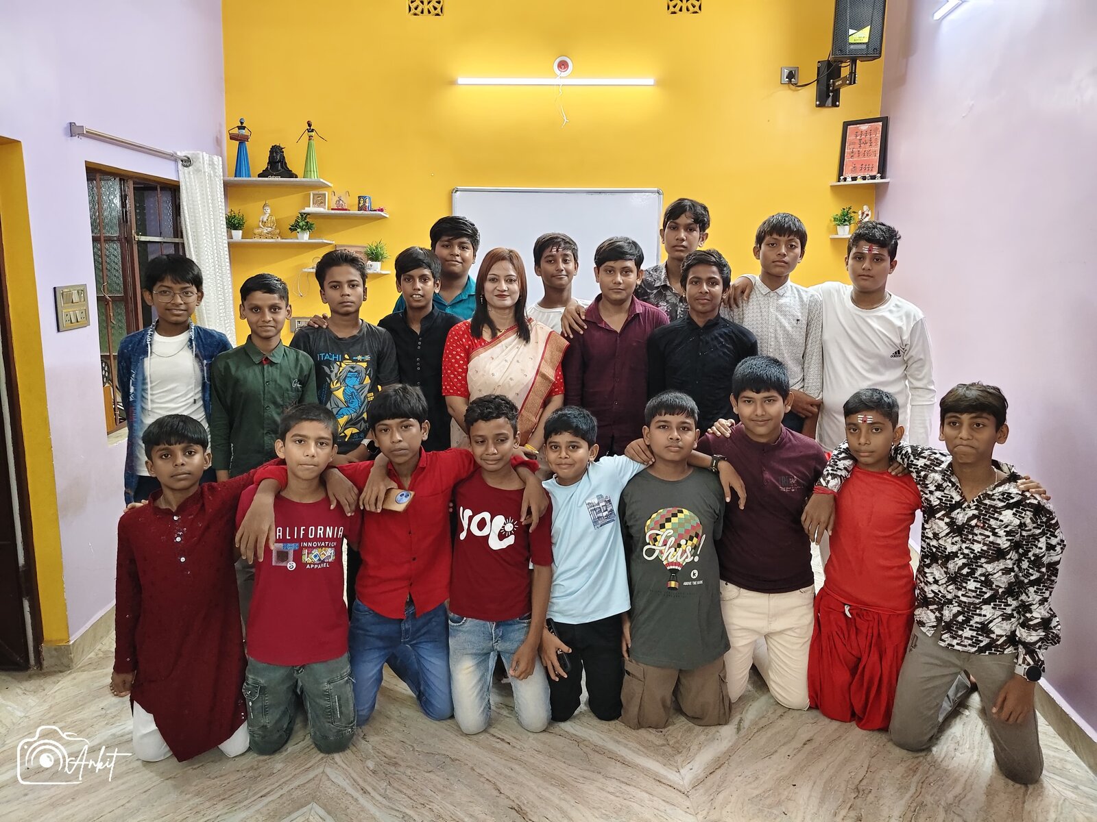 Class 7 boys with Jolly Miss on Teachers Day 2026