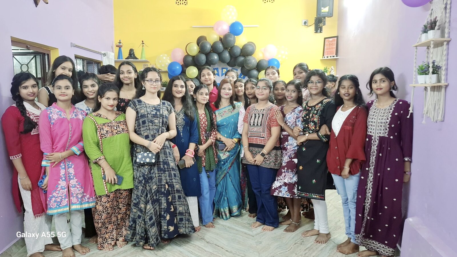 Class 9 girls with Jolly Miss on Teachers Day 2026