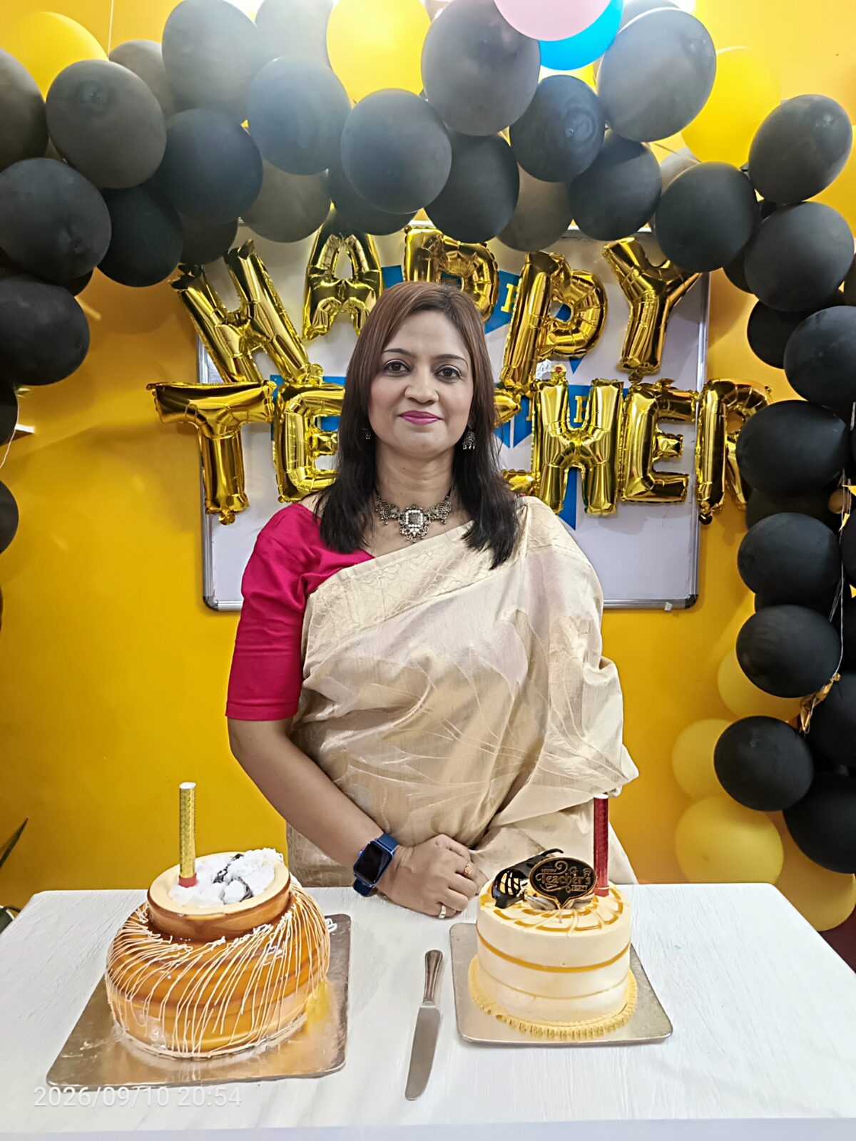 Jolly Miss celebrating Teachers Day 2026 with cakes